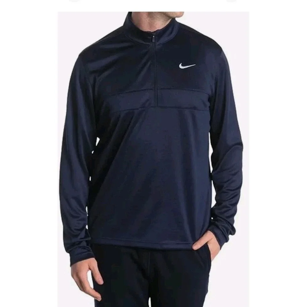 Nike‎ Dri-FIT Half-Zip Sports Pullover Mens Navy Blue/White CK6076-451 XL